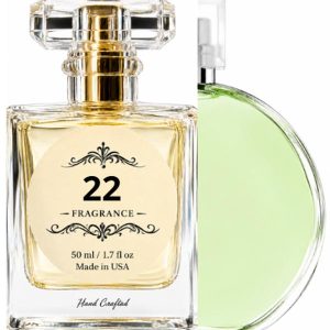 22 Women Fragrance-Limón, cedro y cidro,jacinto de agua, pimienta rosa y jazmín,almizcle blanco, pachulí, vetiver, madera de teca, iris y ámbar.